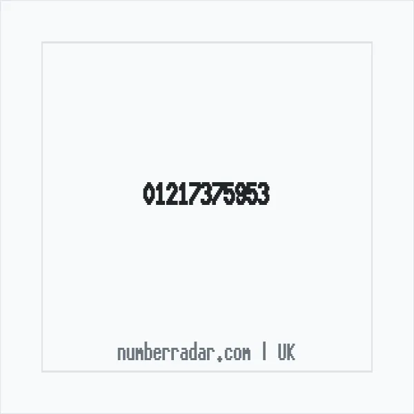 Reverse number check for +44 121 737 5953 — who called me?