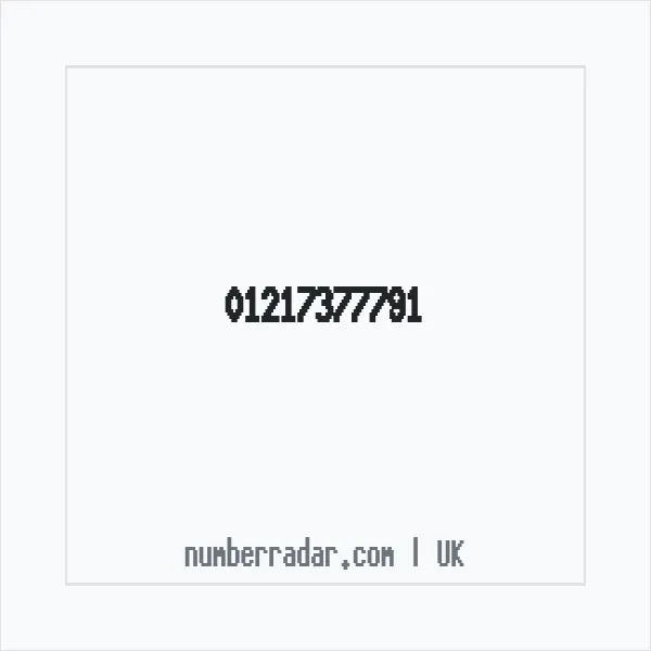 Reverse number check for +44 121 737 7791 — who called me?