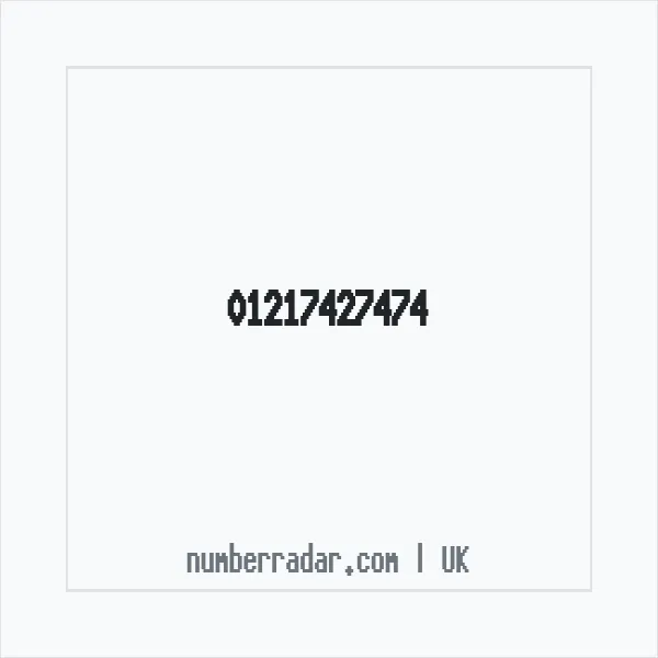 Reverse number check for +44 121 742 7474 — who called me?