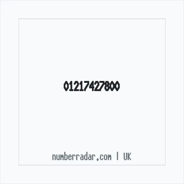 Reverse number check for +44 121 742 7800 — who called me?