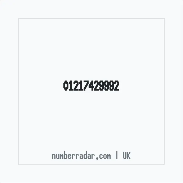 Reverse number check for +44 121 742 9992 — who called me?