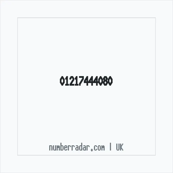 Reverse number check for +44 121 744 4080 — who called me?