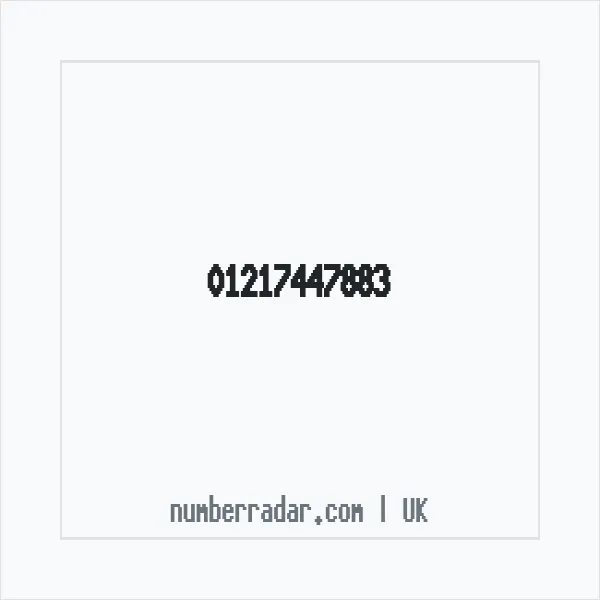 Reverse number check for +44 121 744 7883 — who called me?