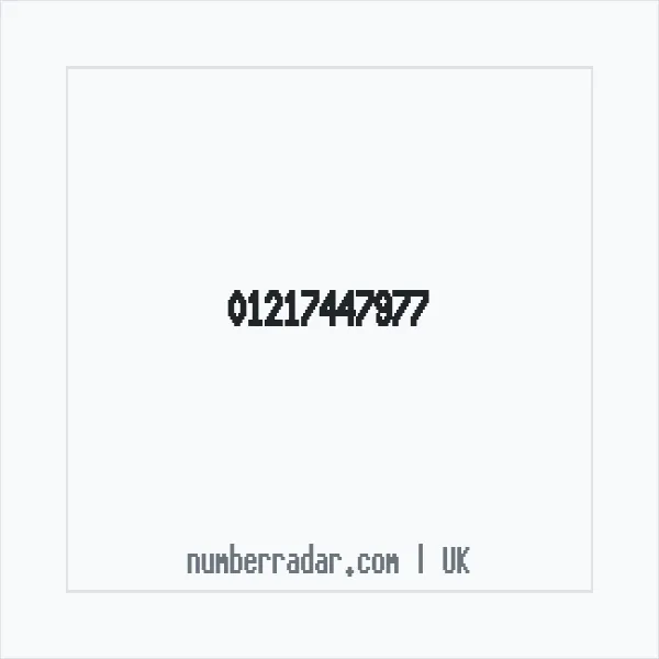 Reverse number check for +44 121 744 7977 — who called me?