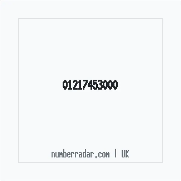 Reverse number check for +44 121 745 3000 — who called me?
