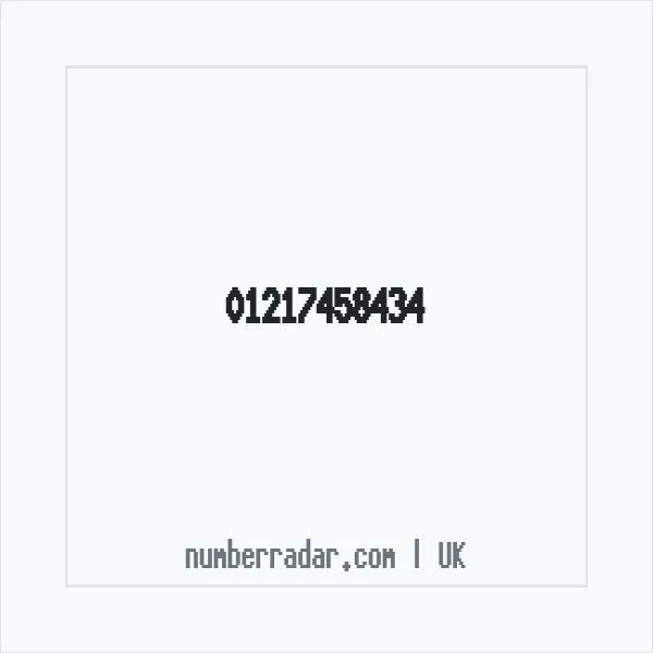 Reverse number check for +44 121 745 8434 — who called me?