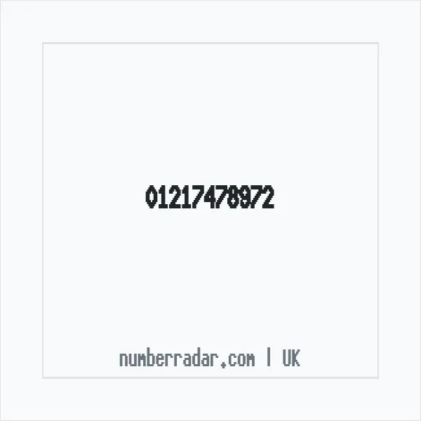 Reverse number check for +44 121 747 8972 — who called me?
