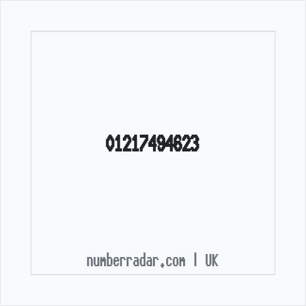 Reverse number check for +44 121 749 4623 — who called me?