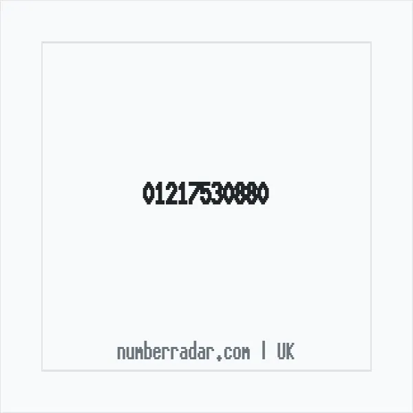 Reverse number check for +44 121 753 0880 — who called me?