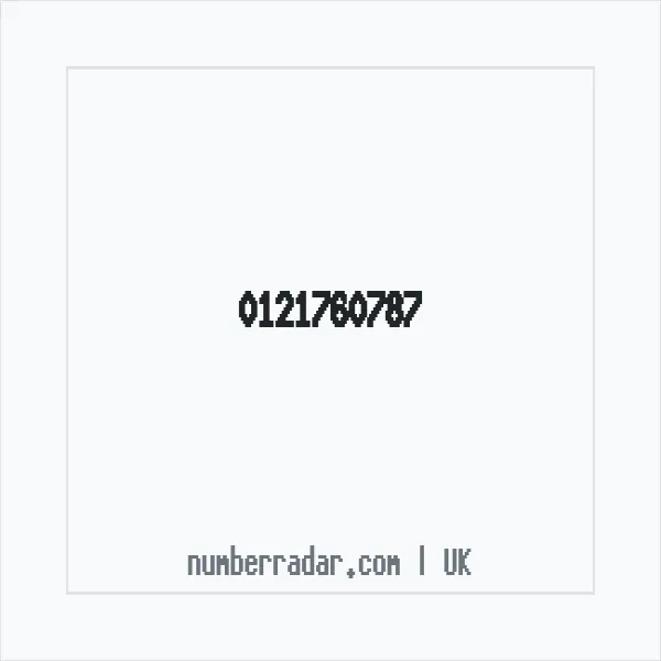 Reverse number check for +44 121760787 — who called me?