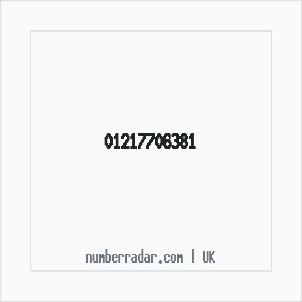 Reverse number check for +44 121 770 6381 — who called me?