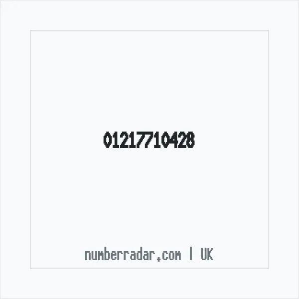 Reverse number check for +44 121 771 0428 — who called me?
