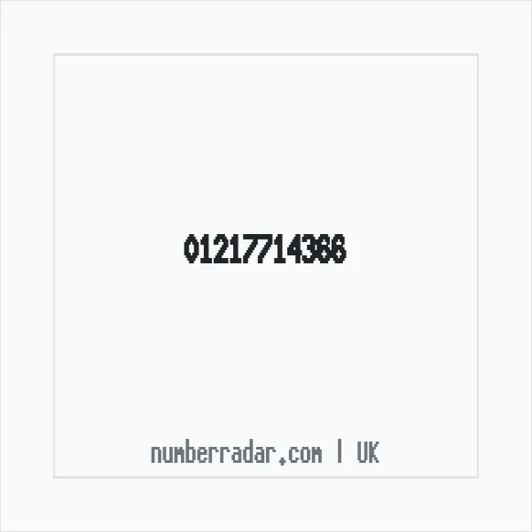 Reverse number check for +44 121 771 4366 — who called me?
