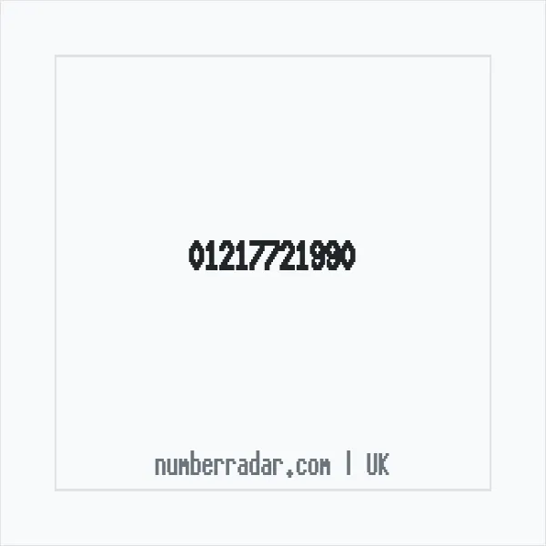Reverse number check for +44 121 772 1990 — who called me?