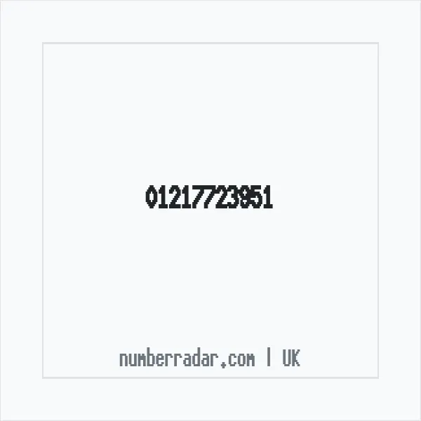 Reverse number check for +44 121 772 3951 — who called me?