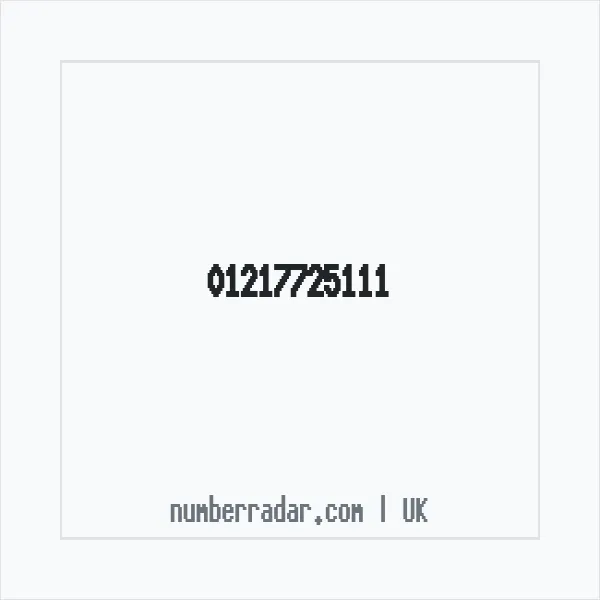 Reverse number check for +44 121 772 5111 — who called me?