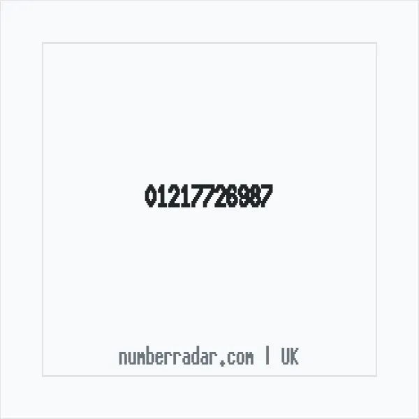 Reverse number check for +44 121 772 6987 — who called me?
