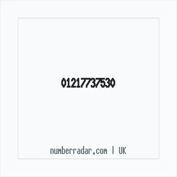 Reverse number check for +44 121 773 7530 — who called me?