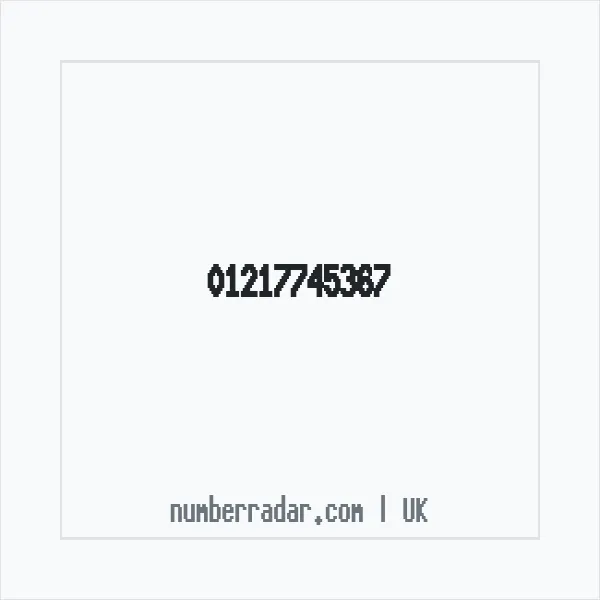Reverse number check for +44 121 774 5367 — who called me?