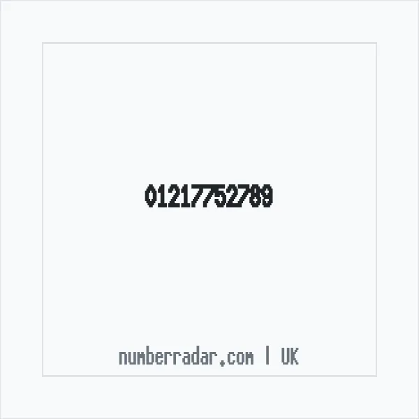 Reverse number check for +44 121 775 2789 — who called me?