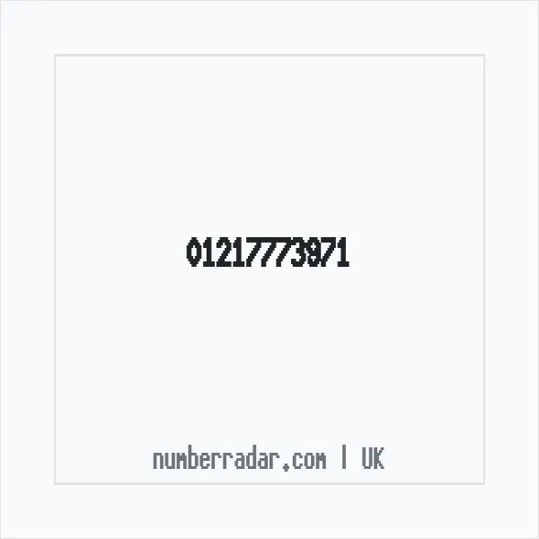 Reverse number check for +44 121 777 3971 — who called me?