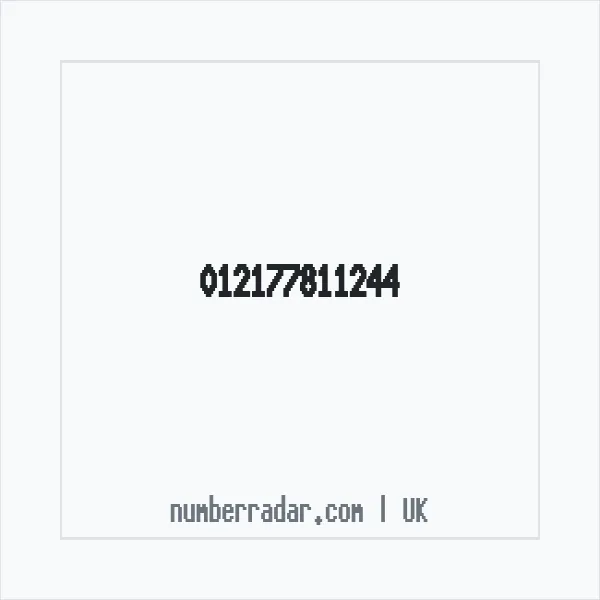 Reverse number check for +44 (1217) 781-124 — who called me?
