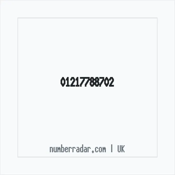 Reverse number check for +44 121 778 8702 — who called me?