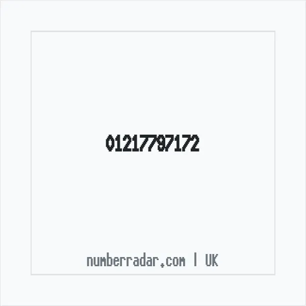 Reverse number check for +44 121 779 7172 — who called me?