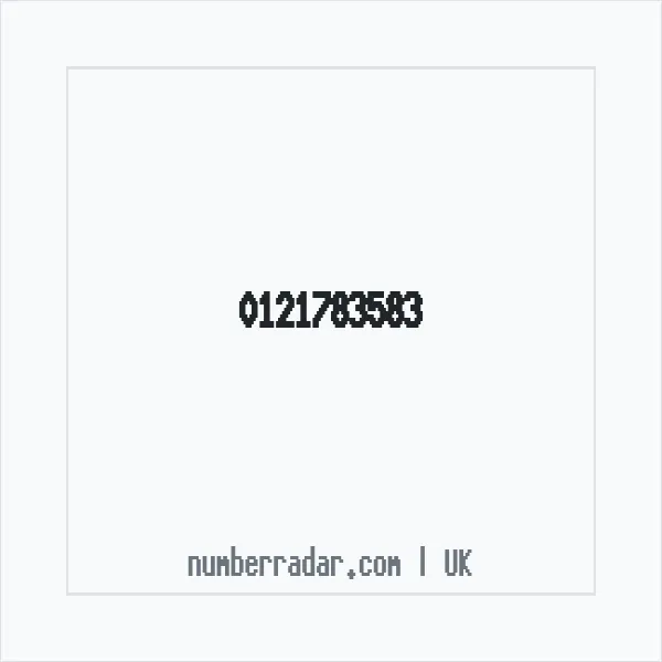 Reverse number check for +44 121783583 — who called me?