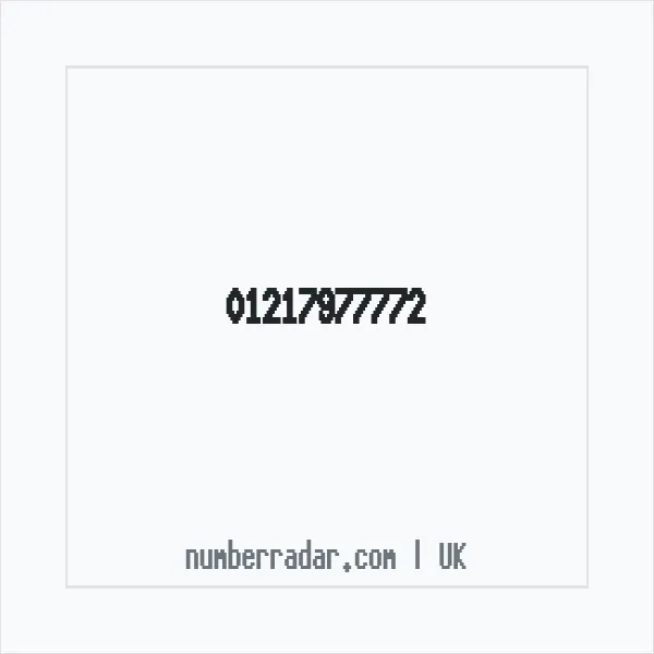 Reverse number check for +44 121 797 7772 — who called me?