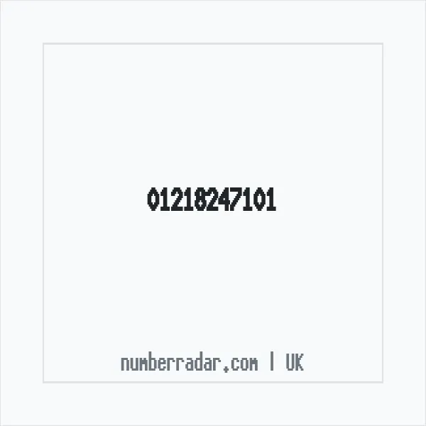 Reverse number check for +44 121 824 7101 — who called me?
