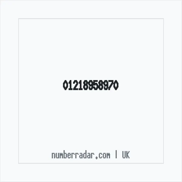 Reverse number check for +44 121 895 8970 — who called me?