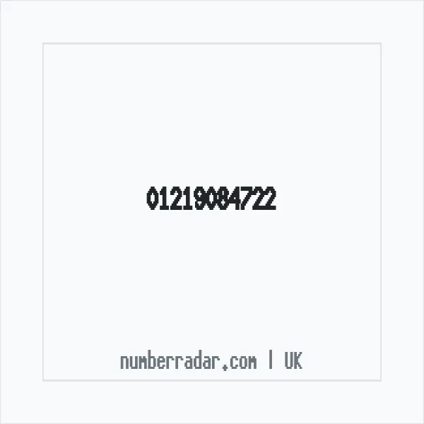 Reverse number check for +44 121 908 4722 — who called me?