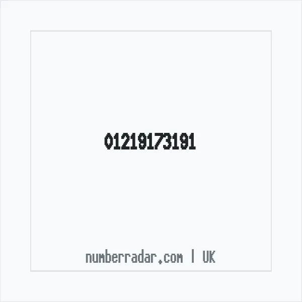 Reverse number check for +44 121 917 3191 — who called me?