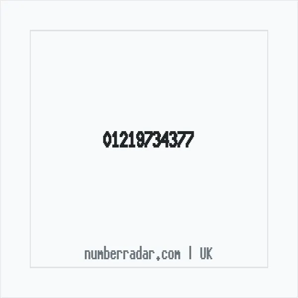 Reverse number check for +44 121 973 4377 — who called me?