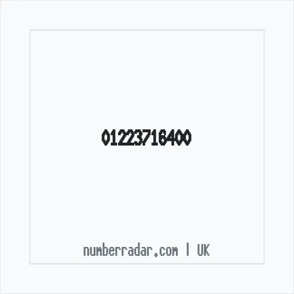 Reverse number check for +44 1223 716400 — who called me?