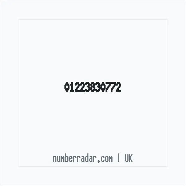 Reverse number check for +44 1223 830772 — who called me?