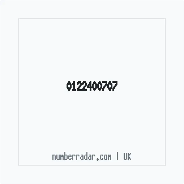 Reverse number check for +44 122400707 — who called me?