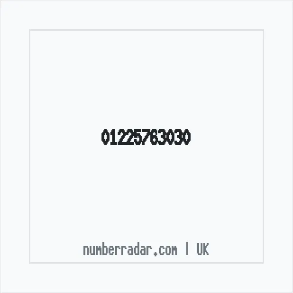 Reverse number check for +44 1225 763030 — who called me?