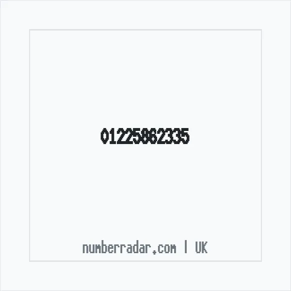 Reverse number check for +44 1225 862335 — who called me?