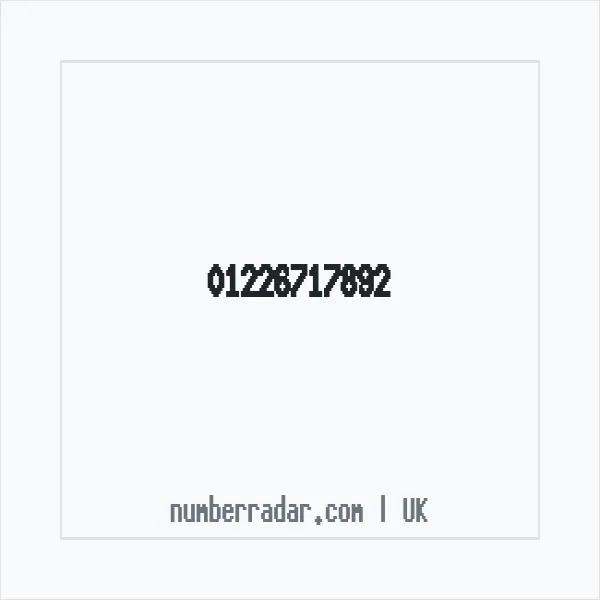 Reverse number check for +44 1226 717892 — who called me?