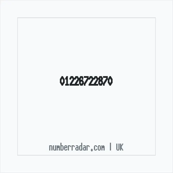 Reverse number check for +44 1226 722870 — who called me?