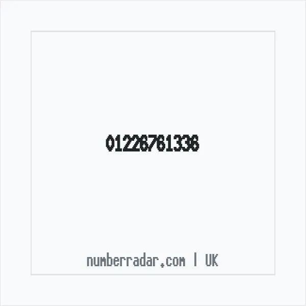 Reverse number check for +44 1226 761336 — who called me?