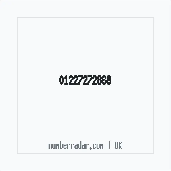 Reverse number check for +44 1227 272868 — who called me?