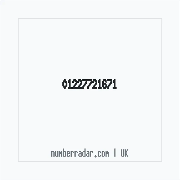 Reverse number check for +44 1227 721671 — who called me?
