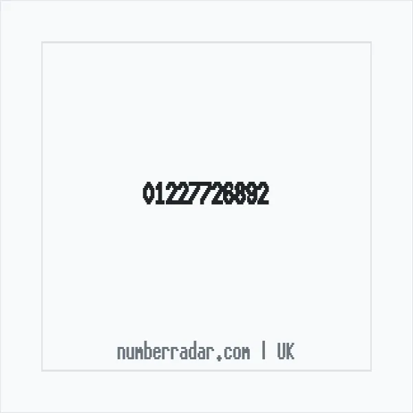 Reverse number check for +44 1227 726892 — who called me?