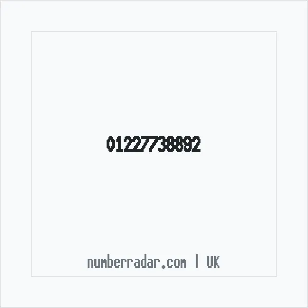 Reverse number check for +44 1227 738892 — who called me?
