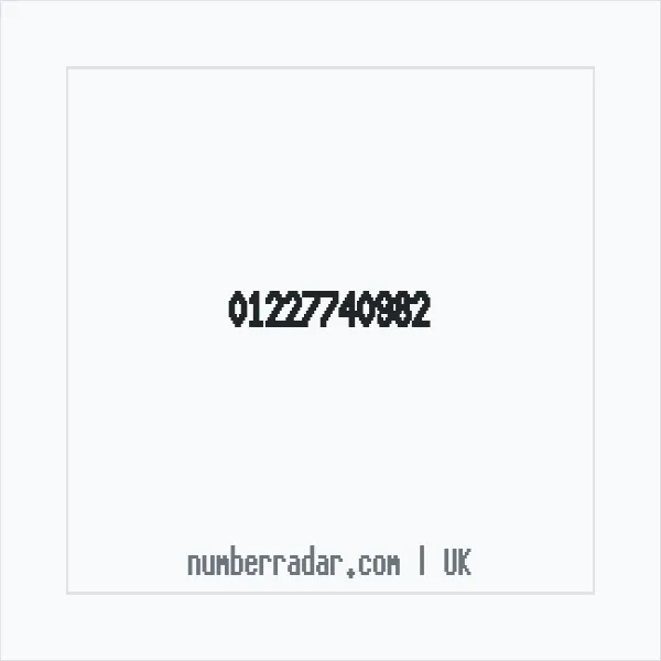 Reverse number check for +44 1227 740982 — who called me?