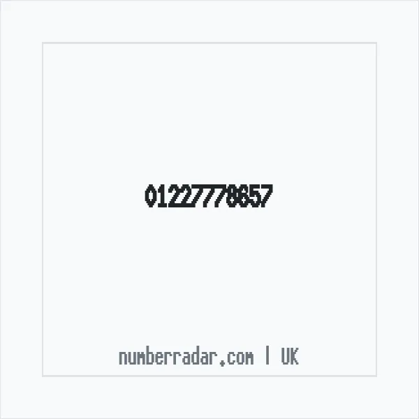 Reverse number check for +44 1227 778657 — who called me?