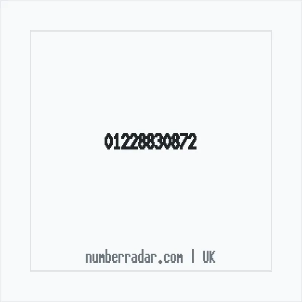 Reverse number check for +44 1228 830872 — who called me?